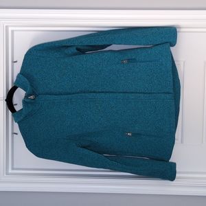 Like new Lands' End Zip Up Jacket Size Medium 10-12 Teal Zip Up Coat
